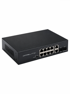 Коммутатор (свитч) на 8 POE (802.3af/at) портов + 2 Ethernet порта 1000Mbs + 2 SFP 1000Mbs Орбита OT-VNP44